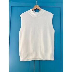 Labo.Art Flavio White Sweater Vest- One Size
